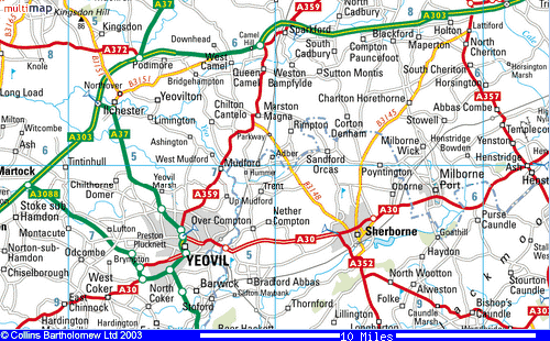 Mapa de Yeovil