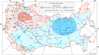 Карта погоды на март 2013 года