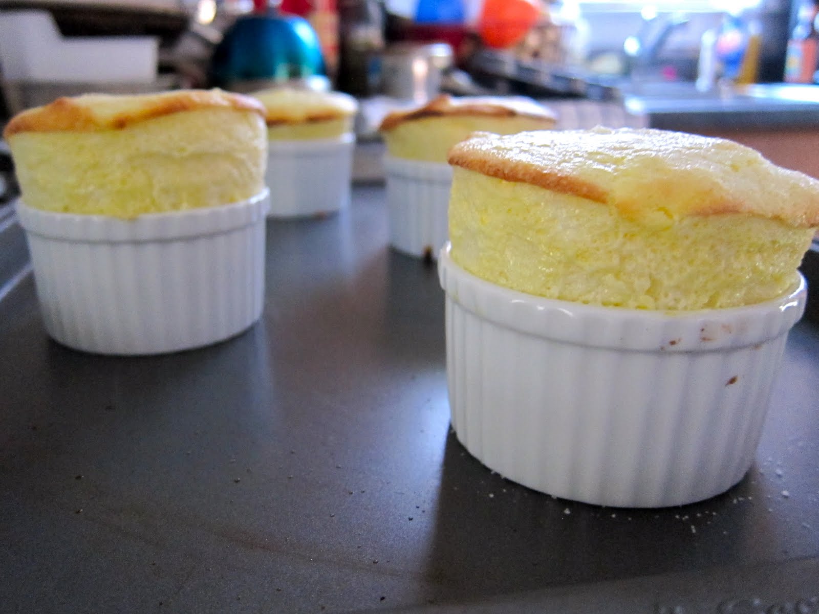 Young Idealistic Baker Goat Cheese Souffles for Two