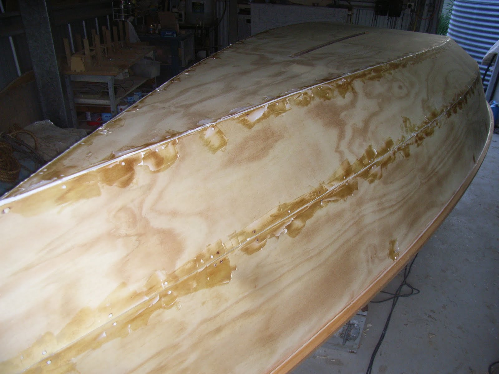 Ross Lillistone Wooden Boats Sheathing a Hull with Glass and Epoxy