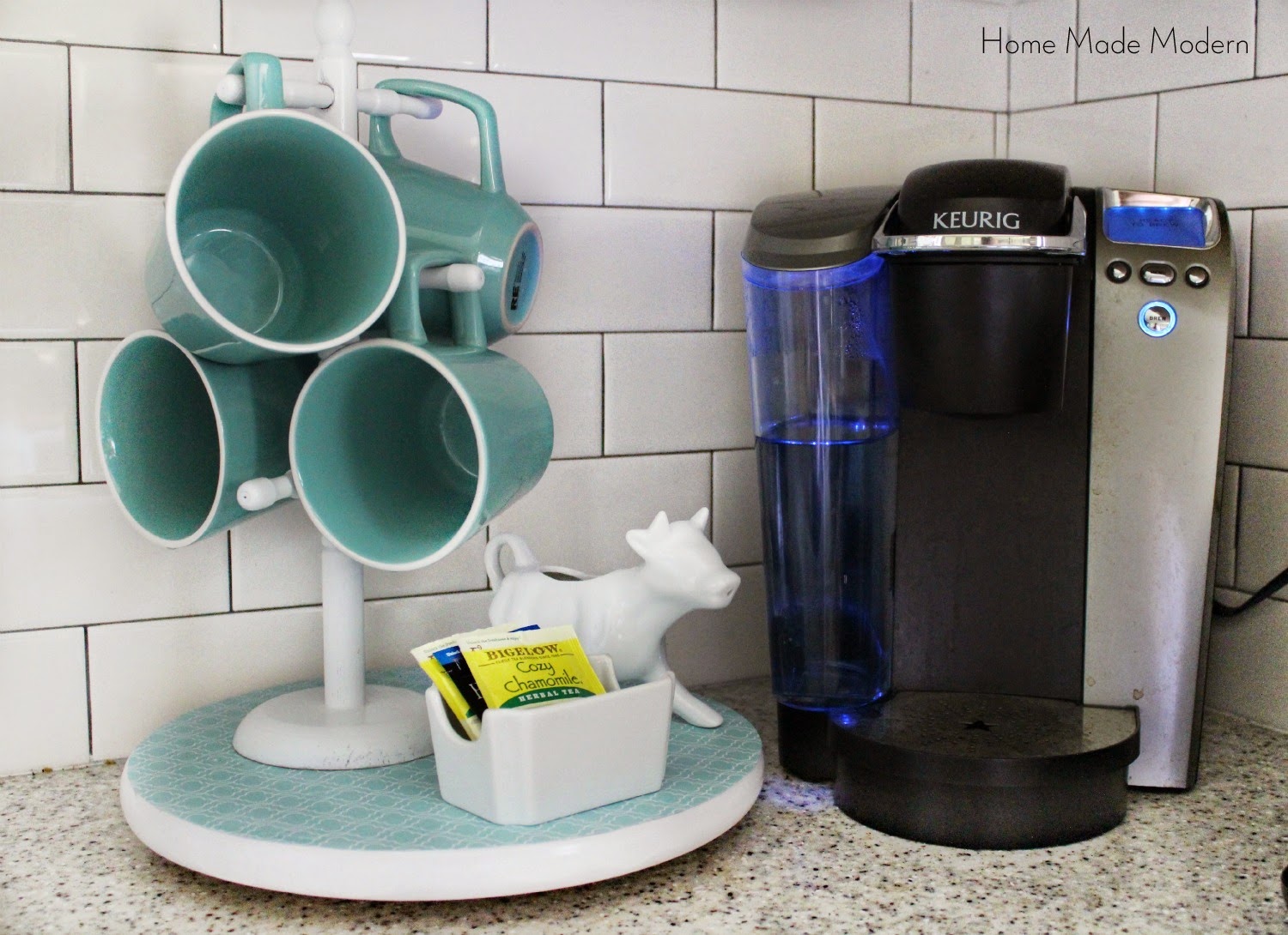 Home Made Modern Lazy Susan Coffee Station