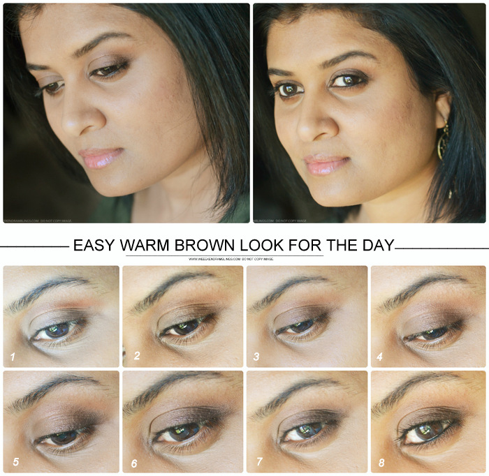 Warm Brown Eye Makeup Look for the Day Easy Tutorial How to Steps Warm Brown Eye Makeup Look for the Day Easy Tutorial How to Steps