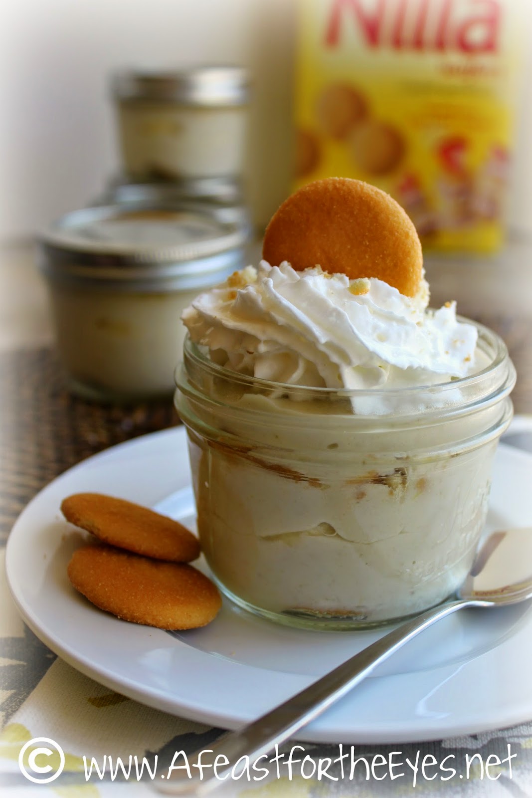 A Feast for the Eyes Homemade Banana Pudding In A Jar