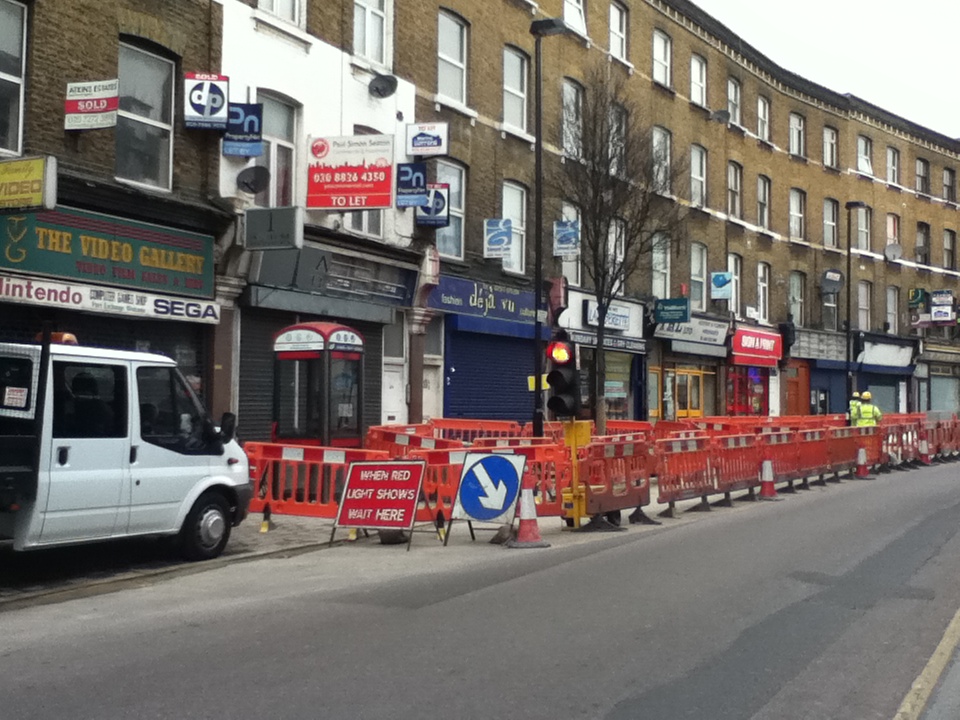 THE HORNSEY ROAD This is what pavement widening looks like.