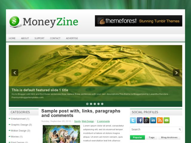 MoneyZine Blogger Template