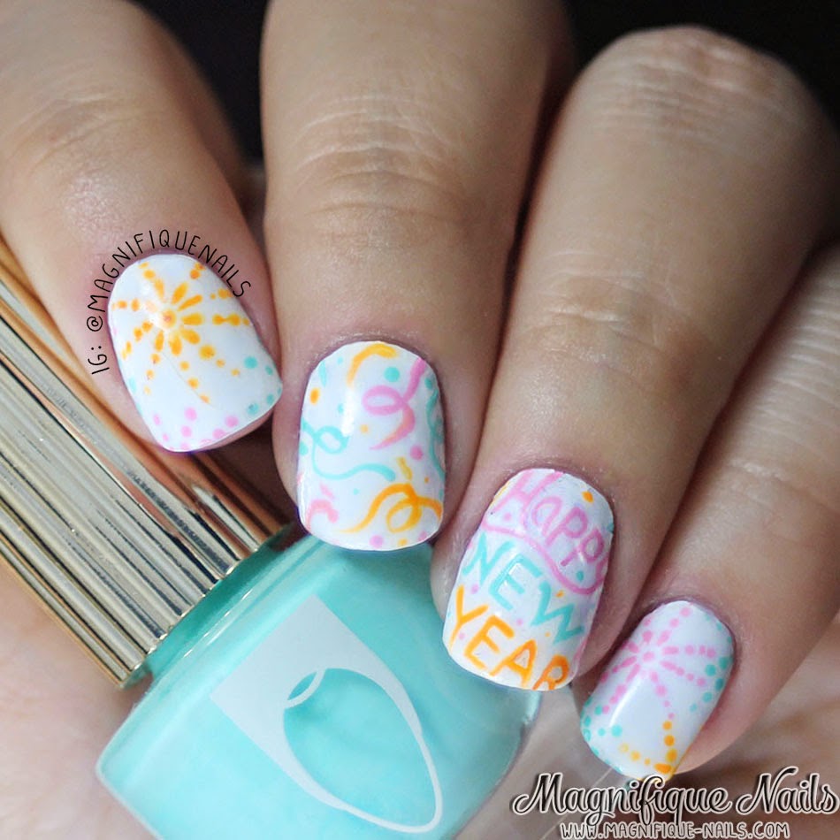 Magically Polished |Nail Art Blog|: Happy New Year Nails