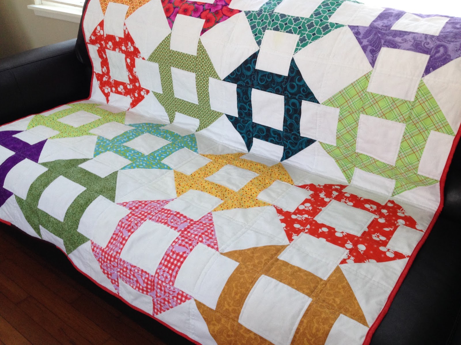 hot pink quilts Churn Dash Quilt