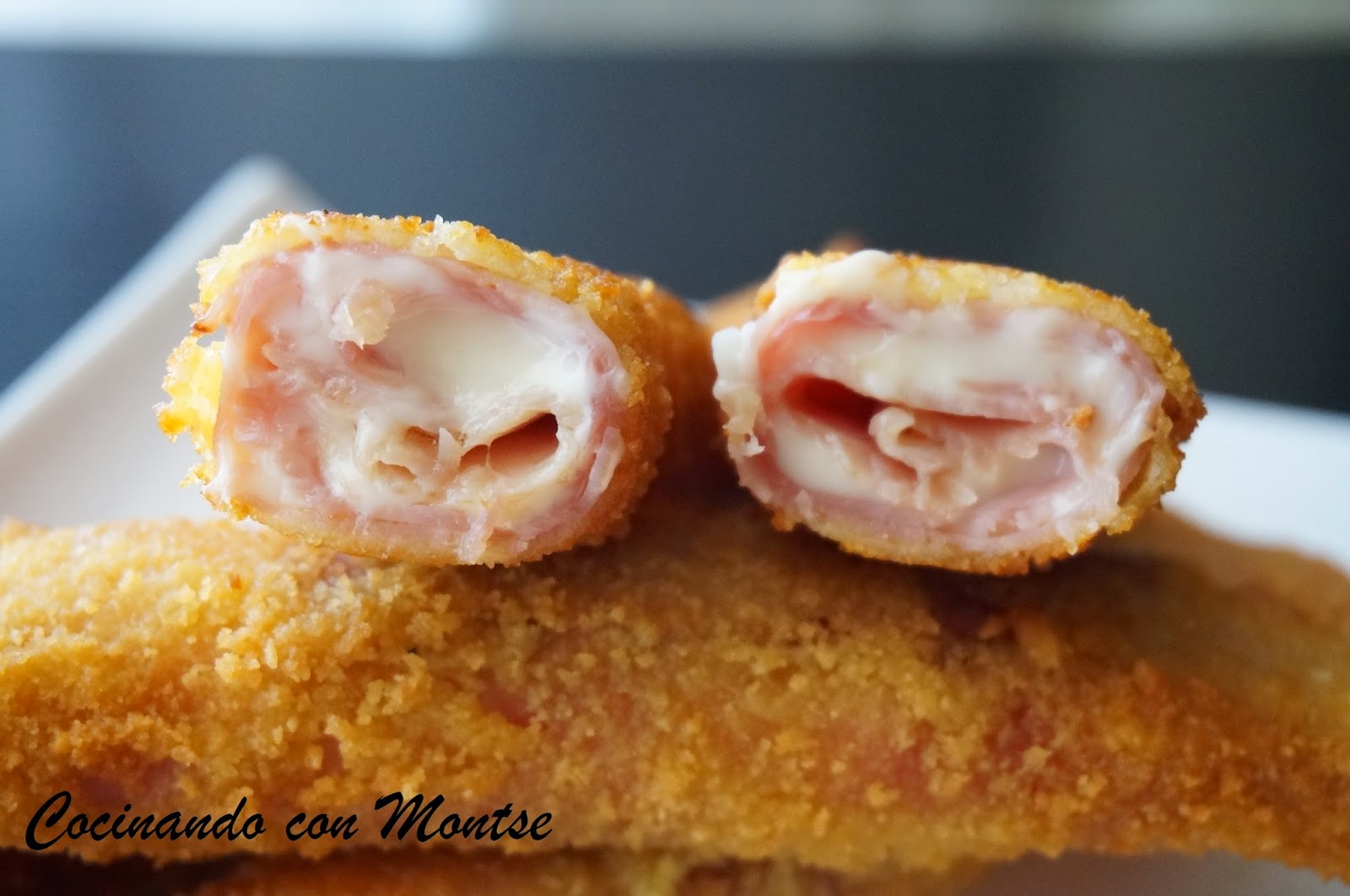 Rollitos de jamón y queso Cocinando con Montse
