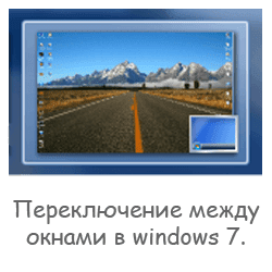 Функция переключения между окнами в windows 7.