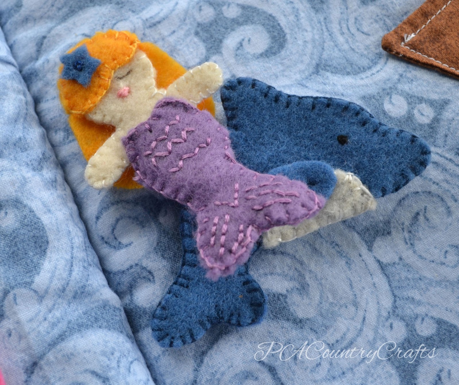 felt mermaid and dolphin felt mermaid and dolphin