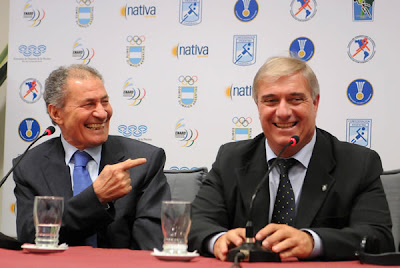 Hassan Moustafa (Presidente de IHF) y Mario Moccia (Presidente Federación Panamericana) | Mundo Handball