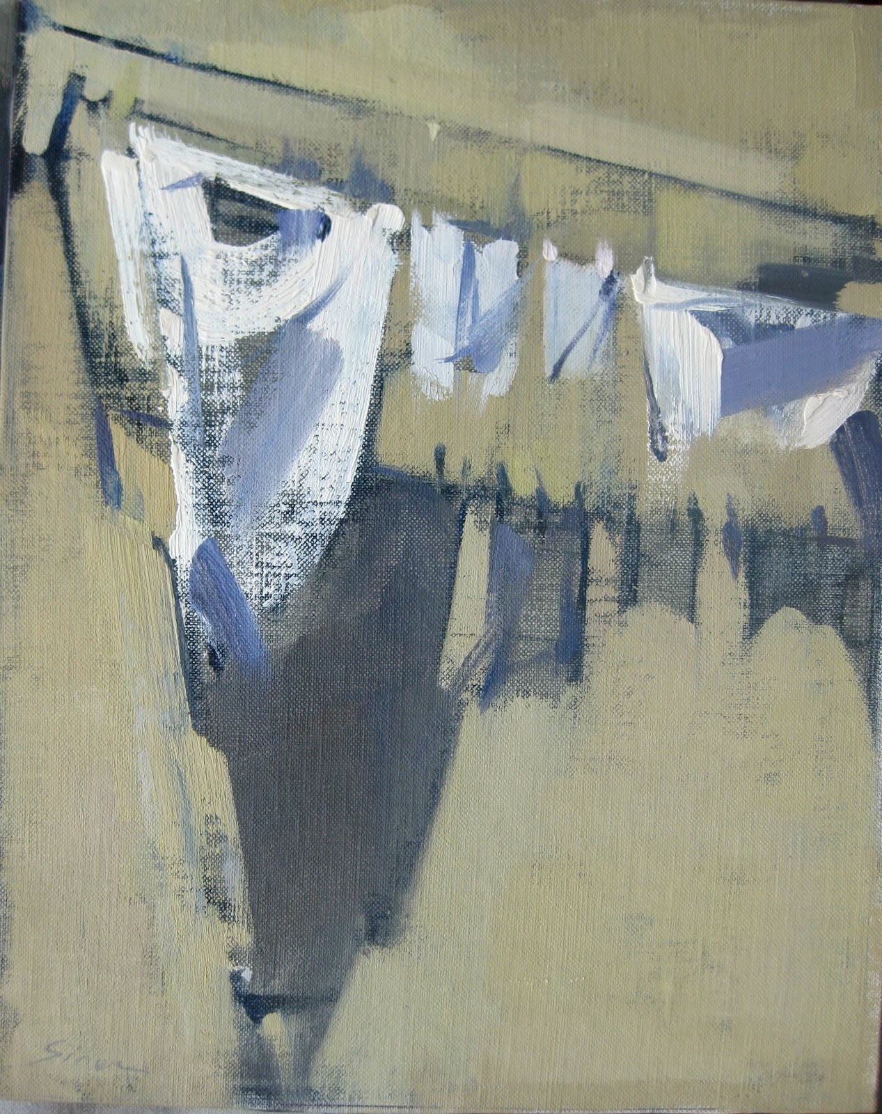 Nancy Colella: Simply Painting: Laundry on a Line