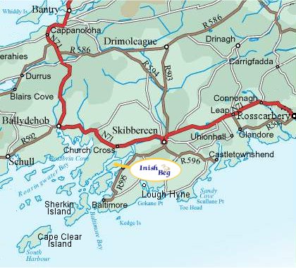 map cork ireland derry west towns skibbereen baltimore county regional maps google edit southern