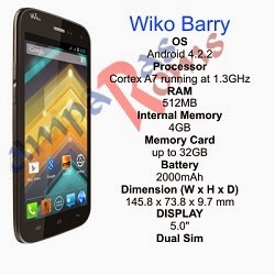 Wiko Barry short specs and stock rom download