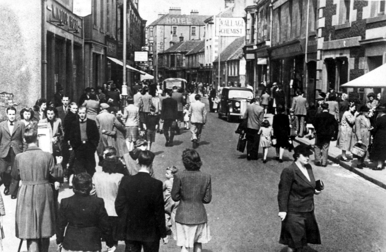 Tour Scotland Photographs Old Photographs High Street Leven Fife Scotland