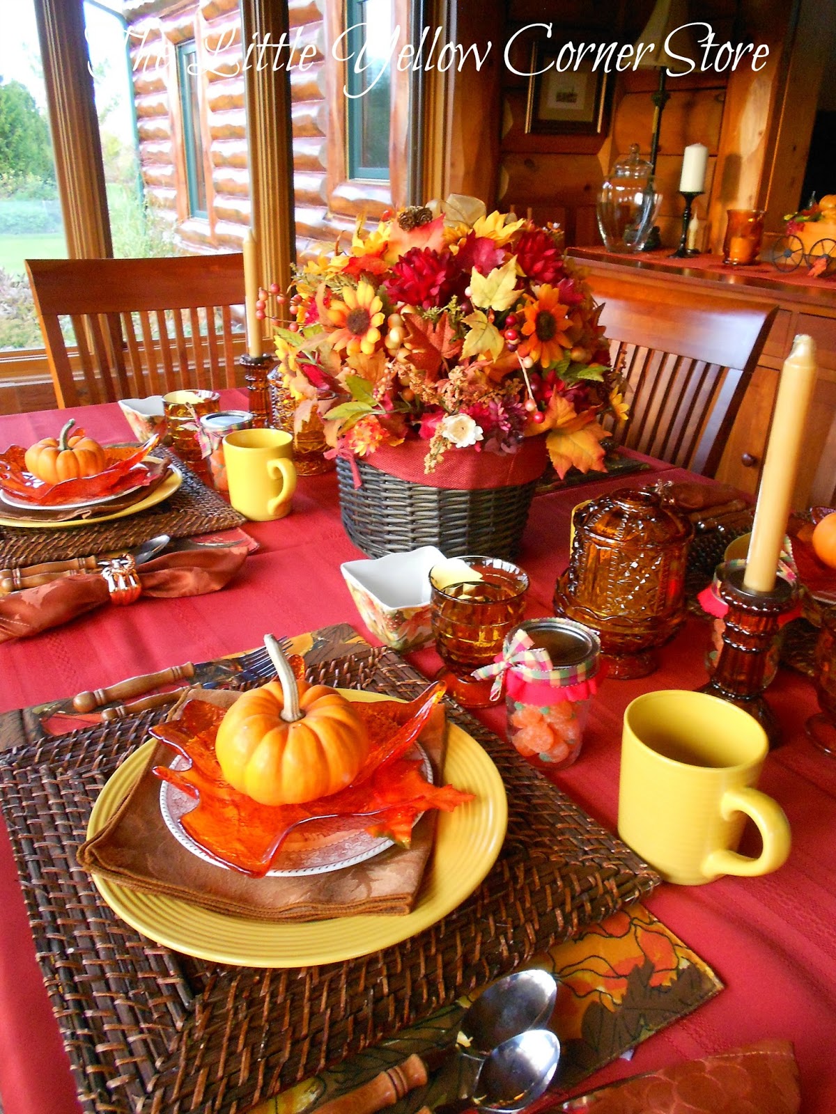 The Little Yellow Corner Store: That Cozy Fall Feeling in a Tablescape