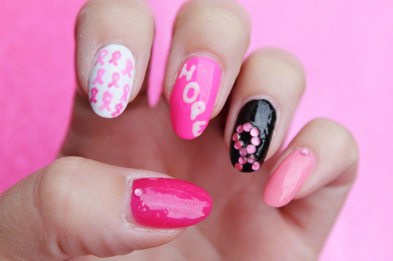 2. Breast Cancer Awareness Nail Art - wide 10