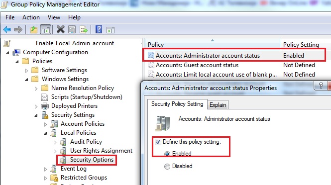 enable administrator account windows 7 without admin rights
