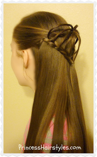 3d heart hairstyle valentine's