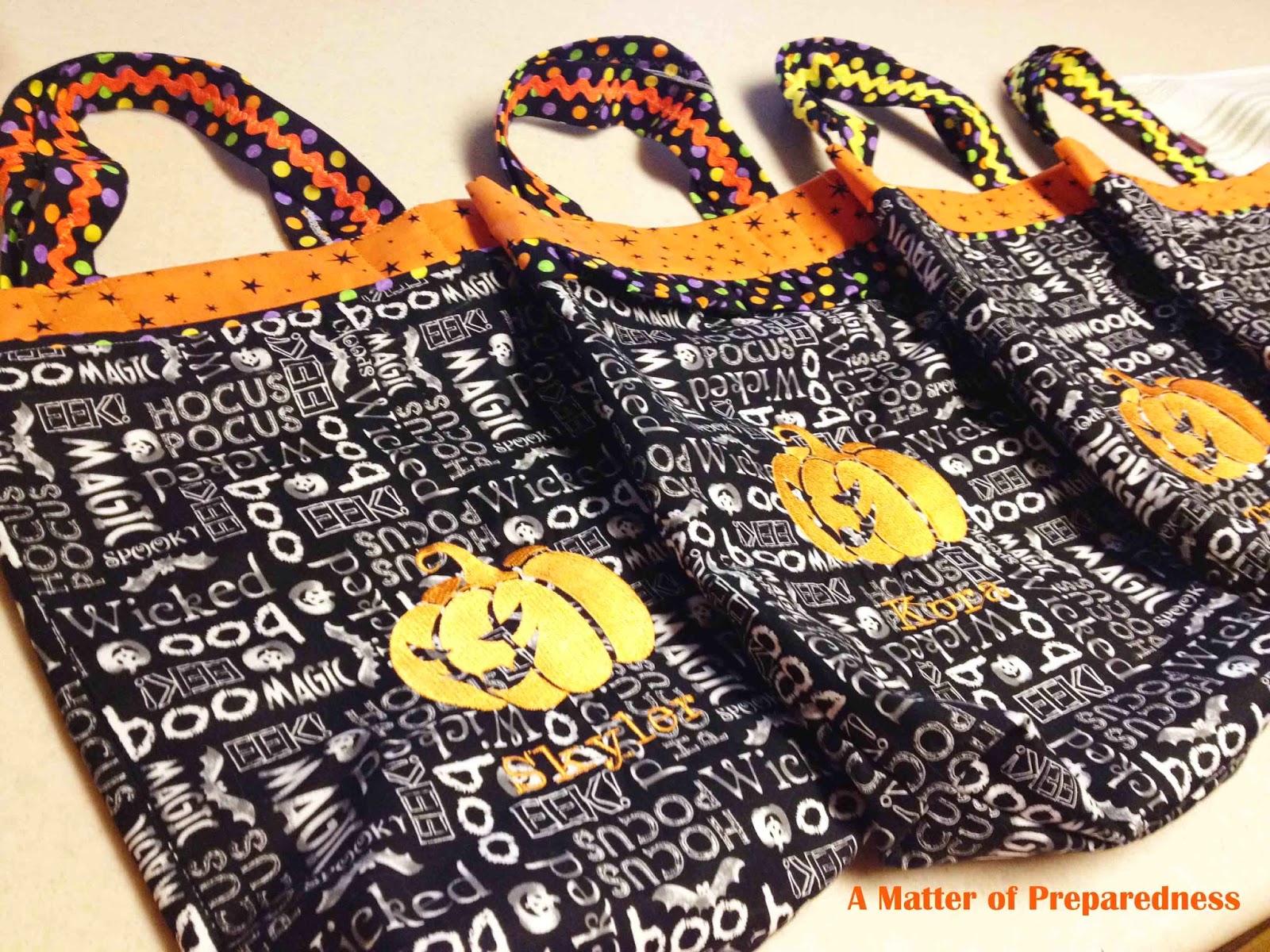 Halloween, Trick or Treat Bags