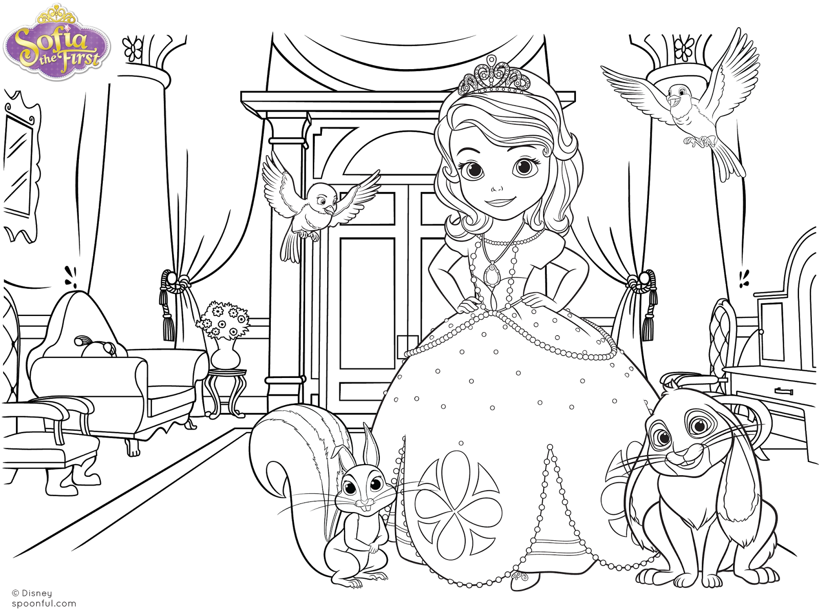 Desenhos para Colorir Princesinha Sofia