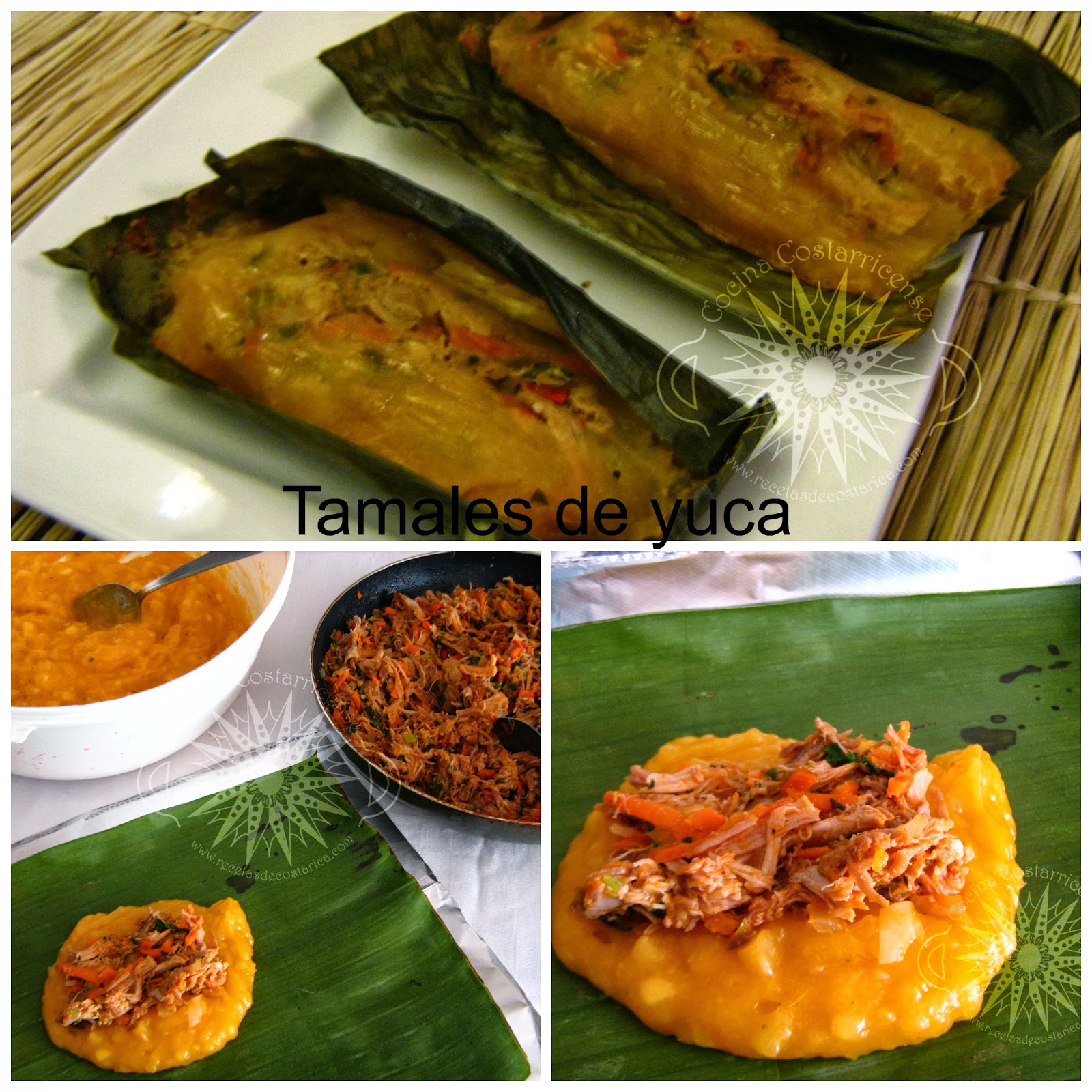 Cocina Costarricense tamales yuca al horno