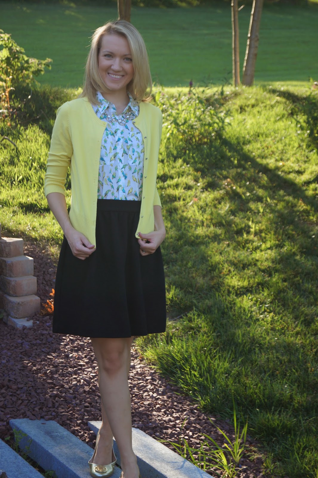 A Little Bit of WoWe Teacher Style Yellow Cardigan