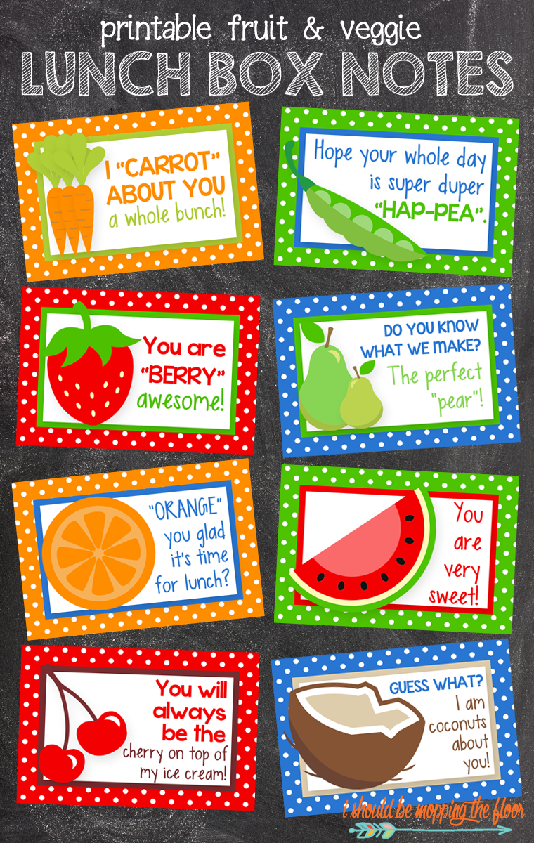 free lunch box notes printables