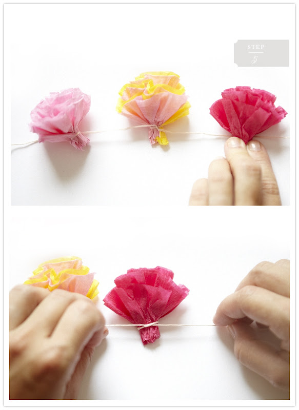 How to Make a Paper Flower Garland - Smiling Colors