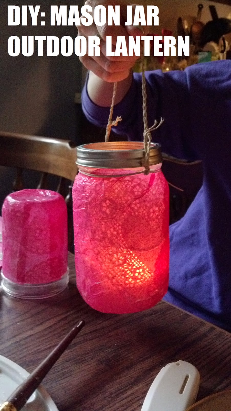 Venture Sisters DIY Outdoor Mason Jar Lantern