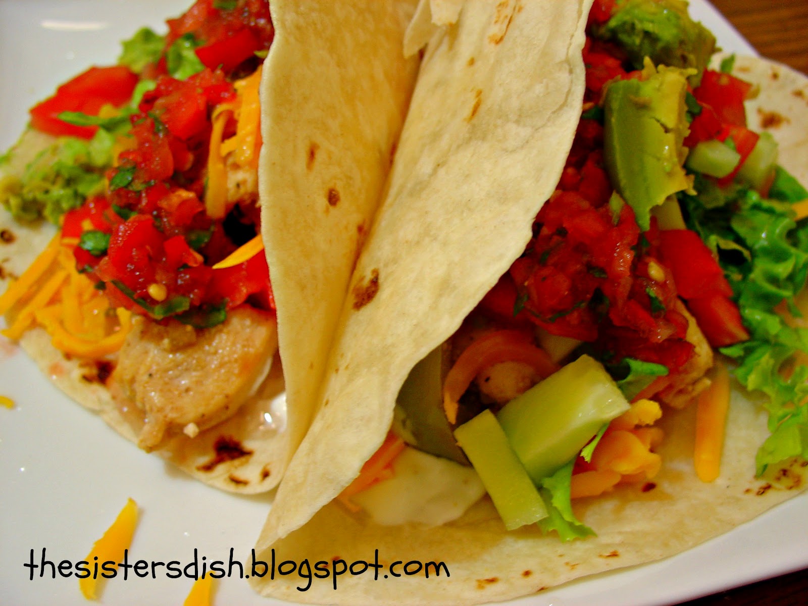 The Sisters Dish Lime Chicken Fajitas