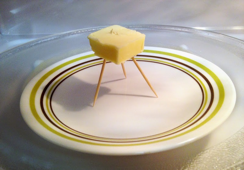 toothpick tripod method butter microwave without melting puddling Josef Spalenka