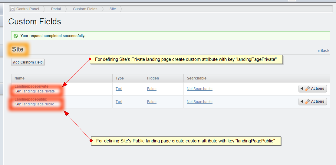 Define specific landing page for site/organization via Custom Attribute in Custom Landing Page Hook Define specific landing page for site/organization via Custom Attribute in Custom Landing Page Hook