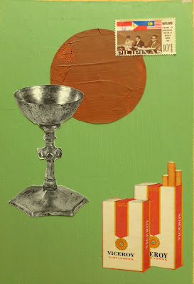 Kant chalice flag vintage viceroy cigarette ad postage stamp Dada Fluxus collage