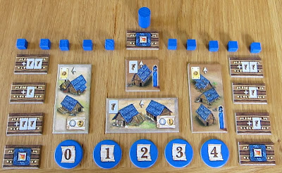 Elasund: The First City of Catan - A set of players tokens and tiles