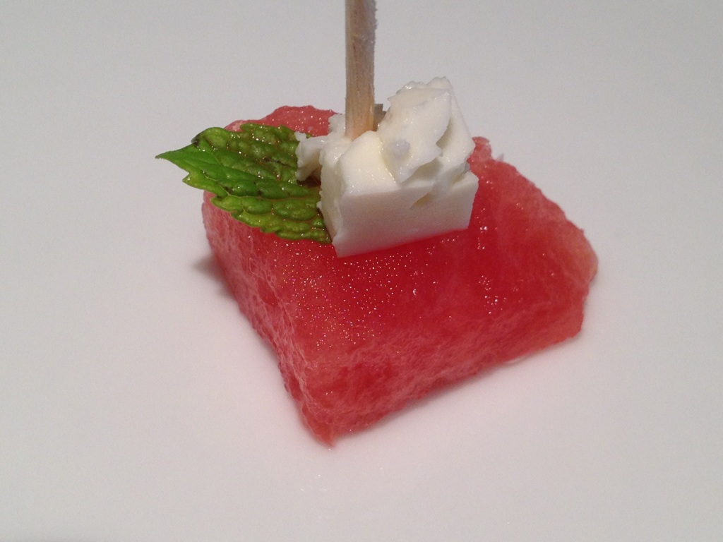 J Lipp's Hip Tips Watermelon, Feta and Mint Appetizer