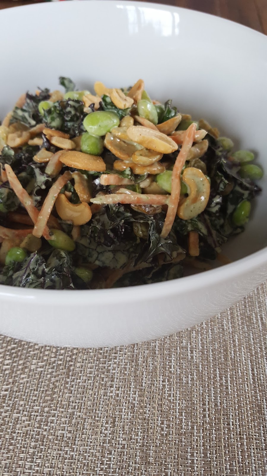 Edamame Cashew Salad with HoneyTahini Dressing Chef Jen