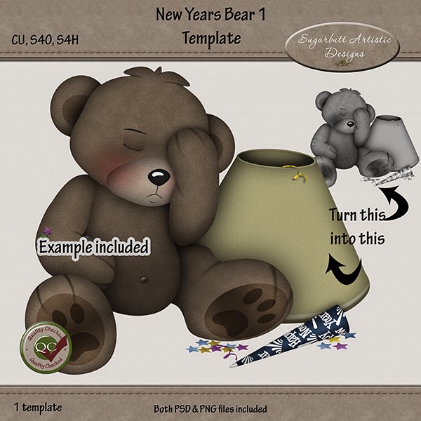 Sugarbutt Artistic Designs: New Years bear and another bear template now in stores.