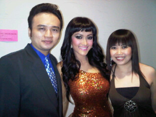 Mr. and Mrs. Eric Young with Julia Perez at backstage