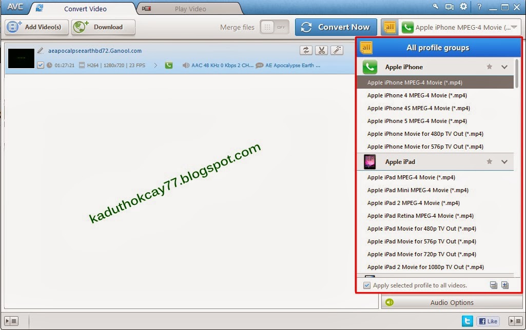 Download Any video converter 5.0.9 Pro Full version