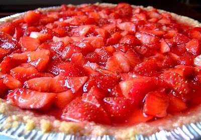 Tarta de fresas y gelatina