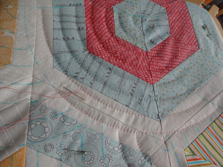 Amity Quilter Trying out Big Stitch Quilting