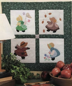 Sunbonnet - patchwork com riscos