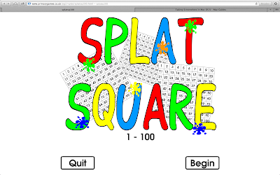 Splat Square Hundreds Chart