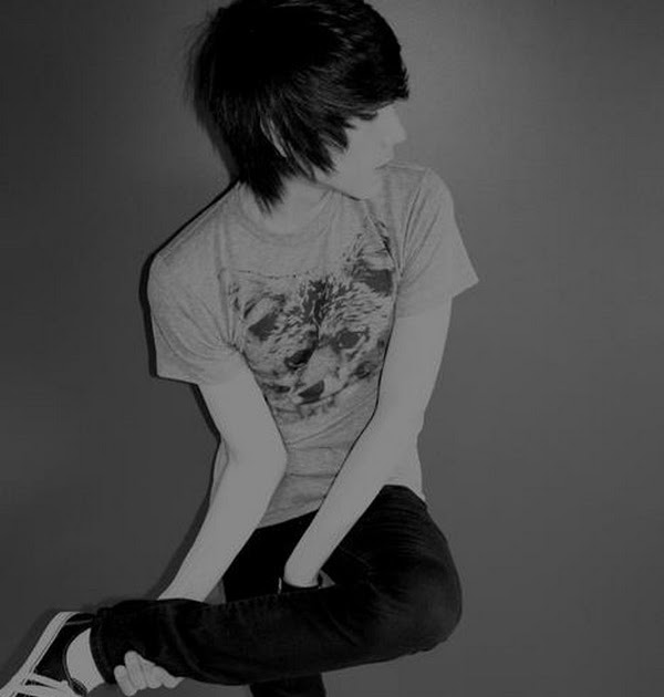 emo, boy, blacknwhite, style
