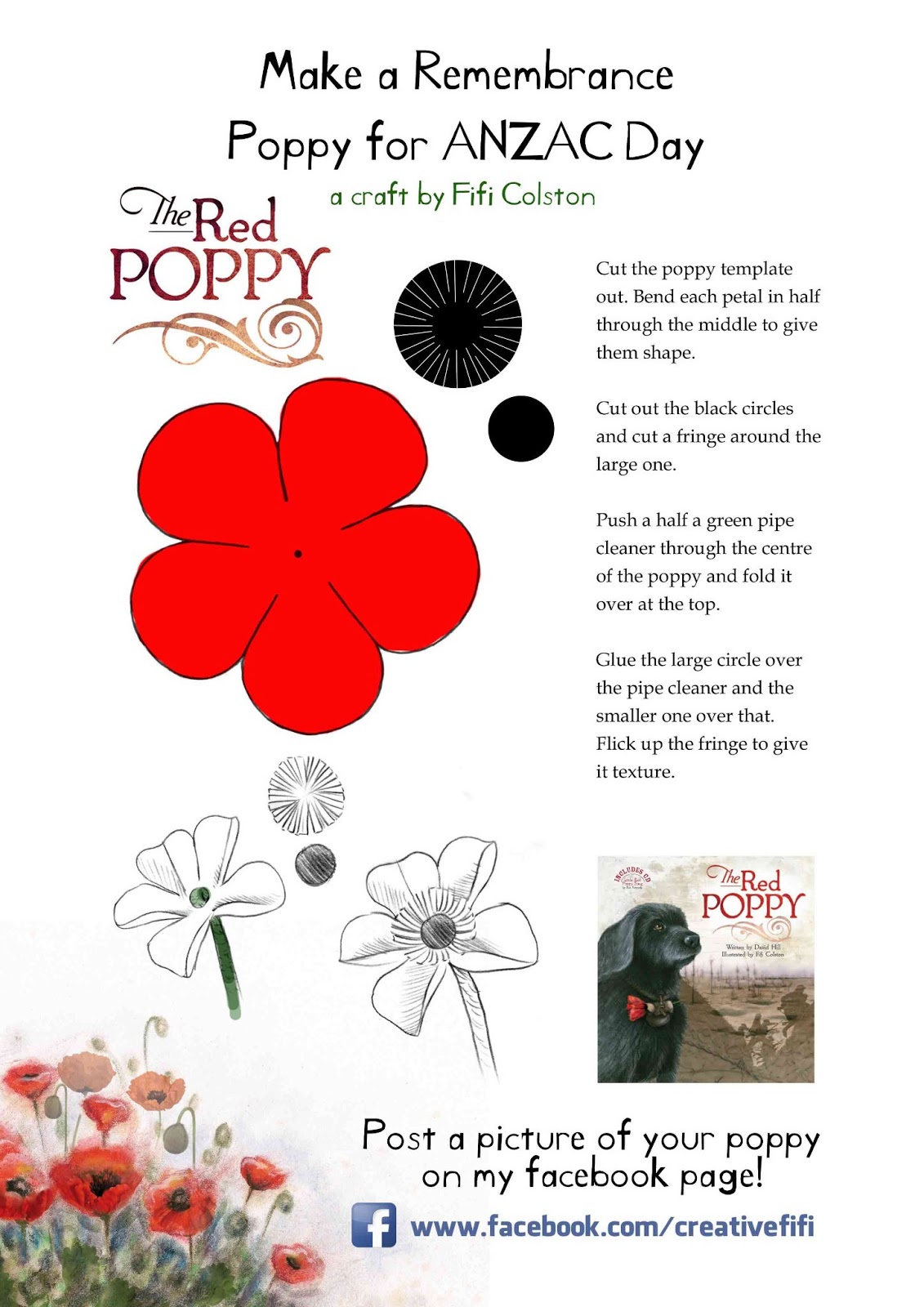 Fifi Colston Creative: Remembrance Poppy Template