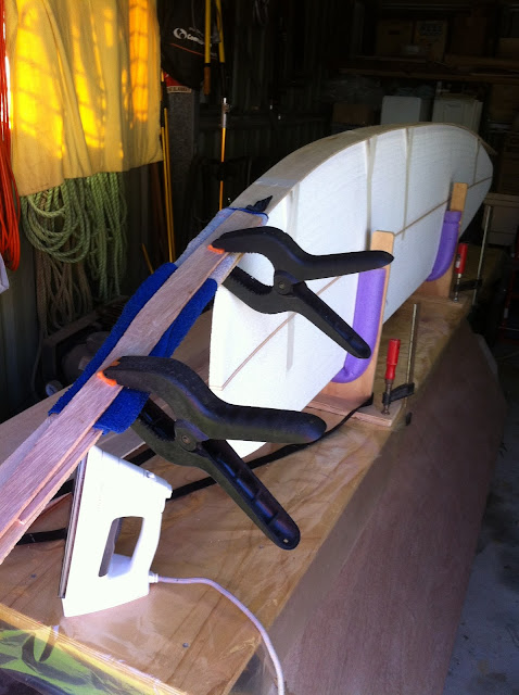 wood surfboard