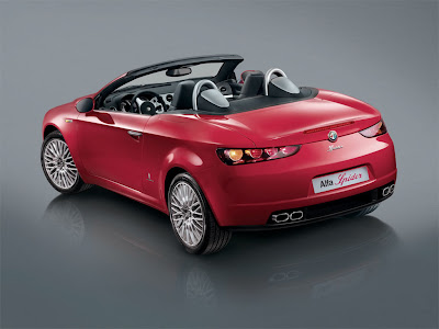 Red Alfa Romeo Spider Back View