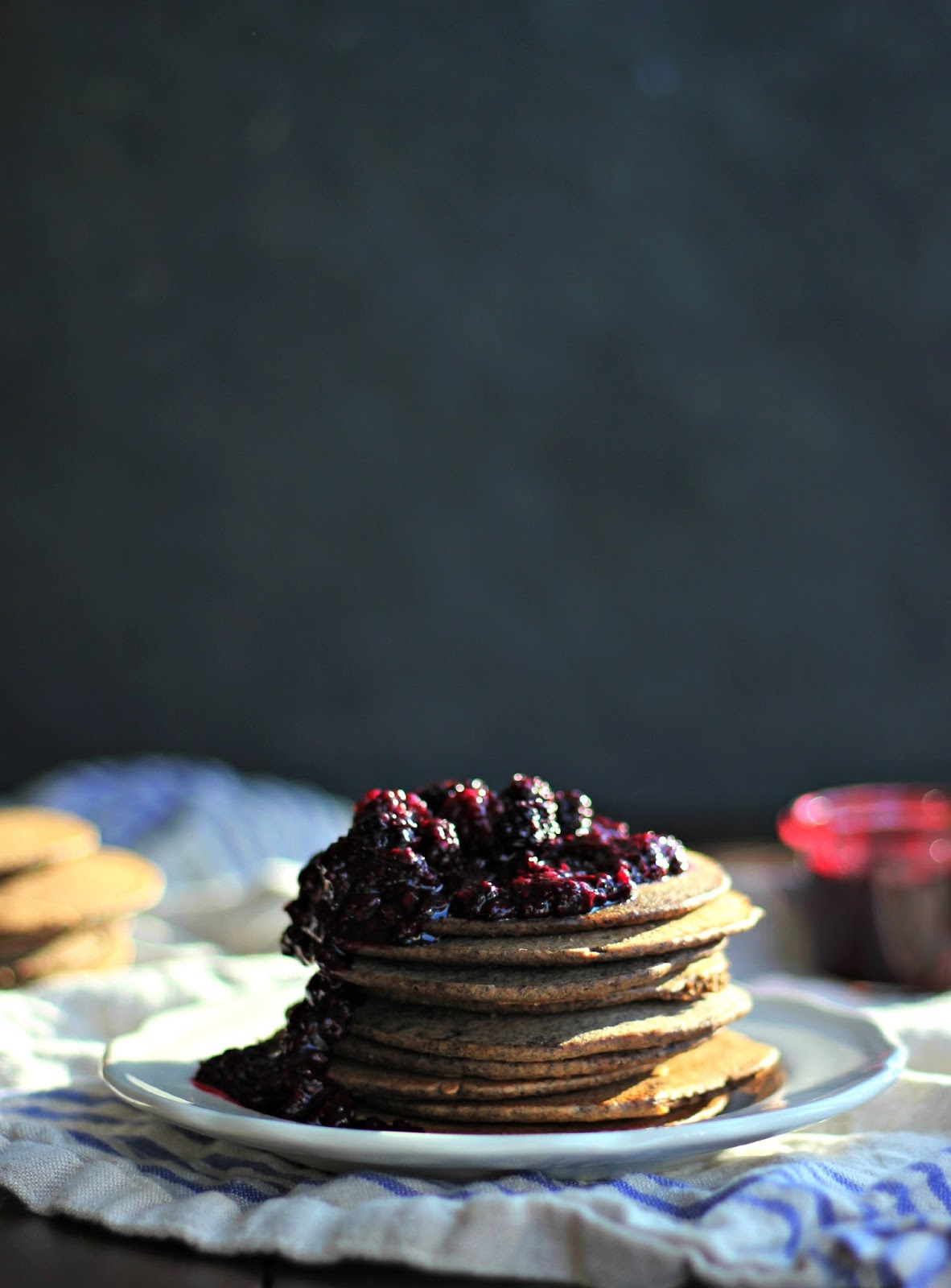 Cinnamon Quinoa Pancakes with Blackberry Chia Jam Wholehearted Eats