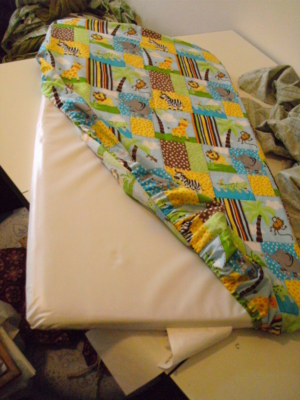 Jenni's just trying to "make" it sheets and changing